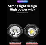 350° Rotating LED + Flood COB Flashlight W/USB + Solar Rechargeable | 2 Size