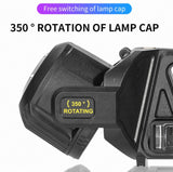 350° Rotating LED + Flood COB Flashlight W/USB + Solar Rechargeable | 2 Size