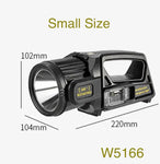 350° Rotating LED + Flood COB Flashlight W/USB + Solar Rechargeable | 2 Size