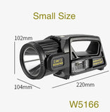 350° Rotating LED + Flood COB Flashlight W/USB + Solar Rechargeable | 2 Size