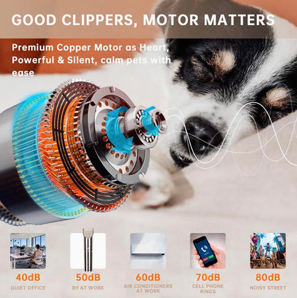 Pro Cordless Pet Hair Clippers Grooming Set