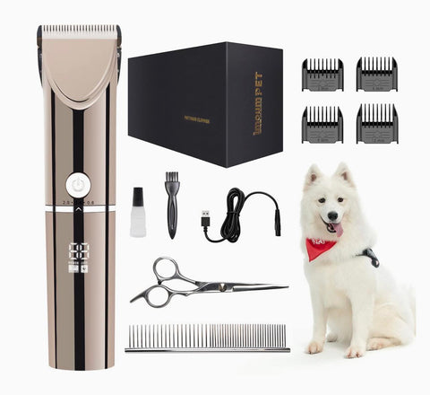 Pro Cordless Pet Hair Clippers Grooming Set