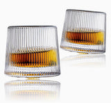 DAWNTREES 360° Spinning Tumbler Whiskey Glasses Set | 2 Pack