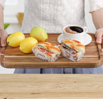 Acacia Log Rectangle Solid Wooden Plate Tray | 30x20cm