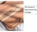 Acacia Log Rectangle Solid Wooden Plate Tray | 30x20cm