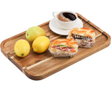 Acacia Log Rectangle Solid Wooden Plate Tray | 30x20cm