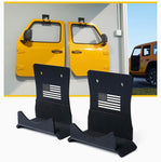 2 Pack Heavy Duty Door Hanger Bracket Wall-Mounted | All Year Jeep Wrangler | Flag Pattern