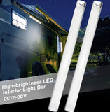 2pcs Car/Home 12-85V Interior Light Bar W/On/Off Switch