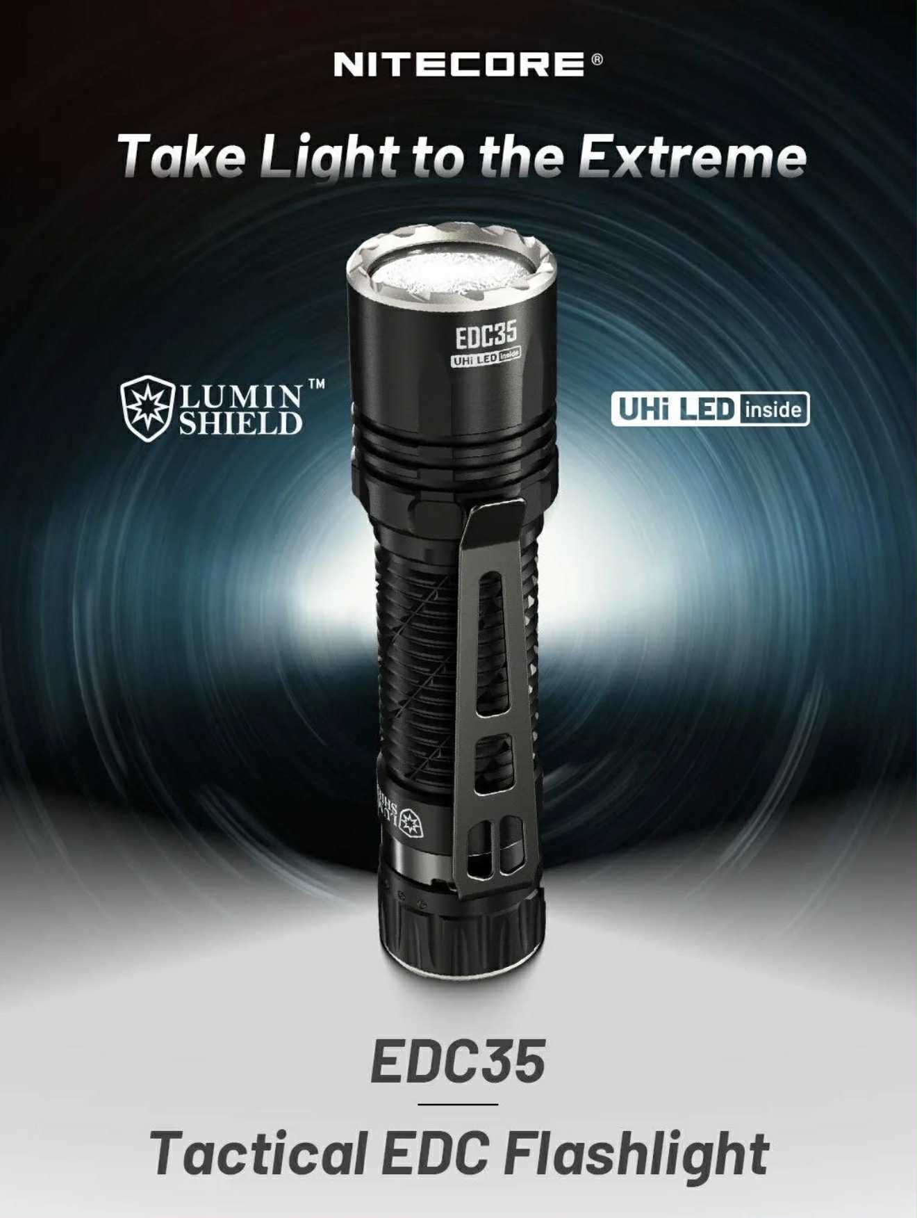 NITECORE Lumin Shield EDC35 5000LM Torch