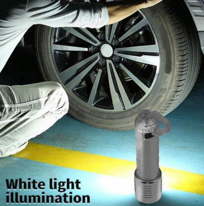 White Laser Wick LED Flashlight Hook + Magnet W/UV Light