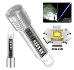 White Laser Wick LED Flashlight Hook + Magnet W/UV Light