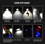 White Laser Wick LED Flashlight Hook + Magnet W/UV Light