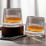 DAWNTREES 360° Spinning Tumbler Whiskey Glasses Set | 2 Pack