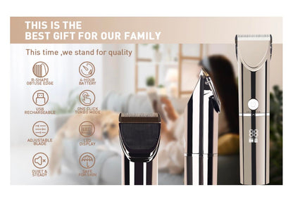 Pro Cordless Pet Hair Clippers Grooming Set