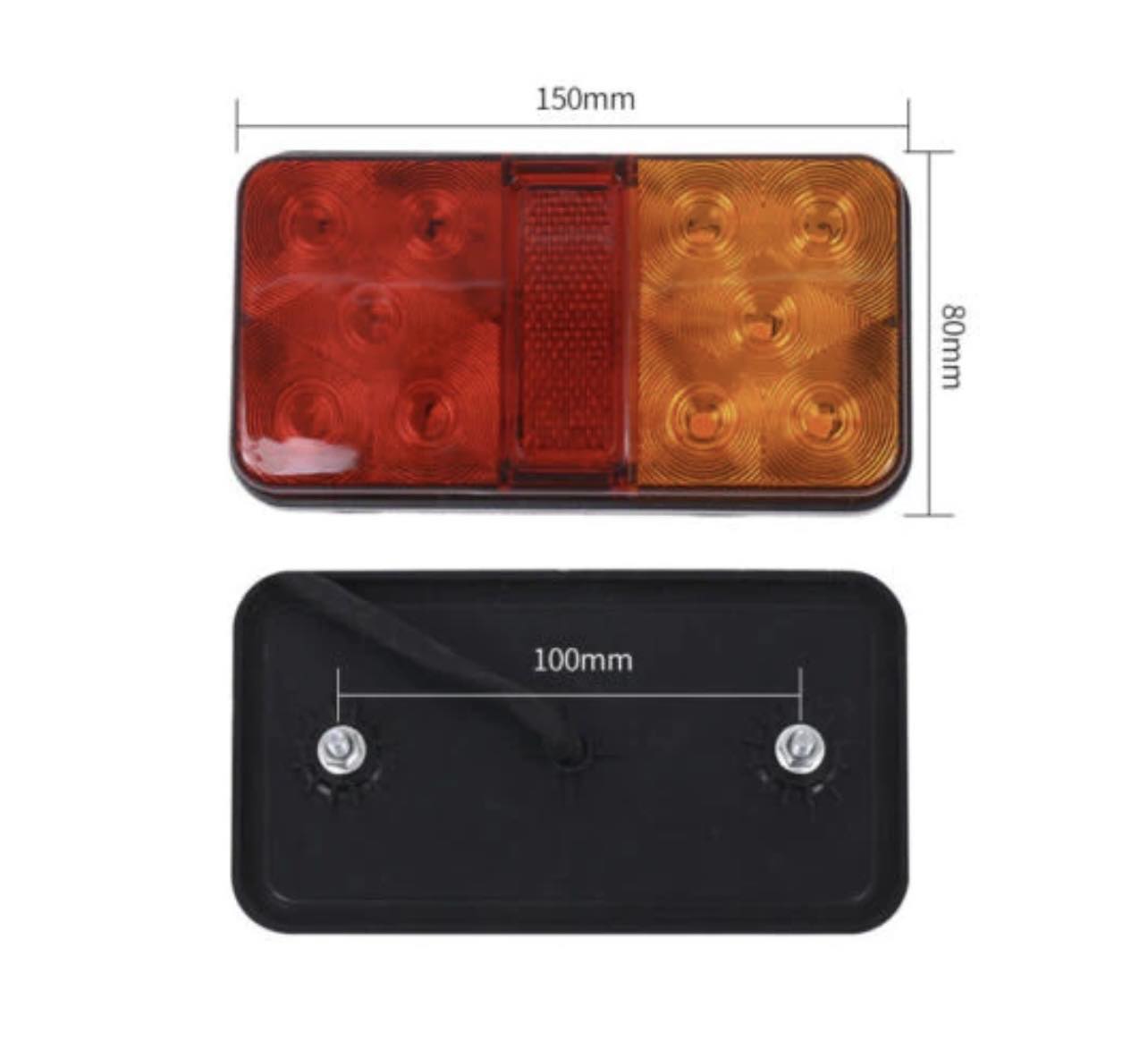 Pair 10LED Trailer Lights Tail Lamp Stop Indicator 12V&24V