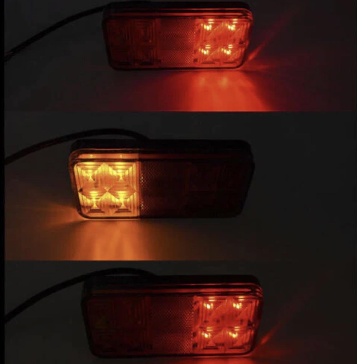 Pair 10LED Trailer Lights Tail Lamp Stop Indicator 12V&24V