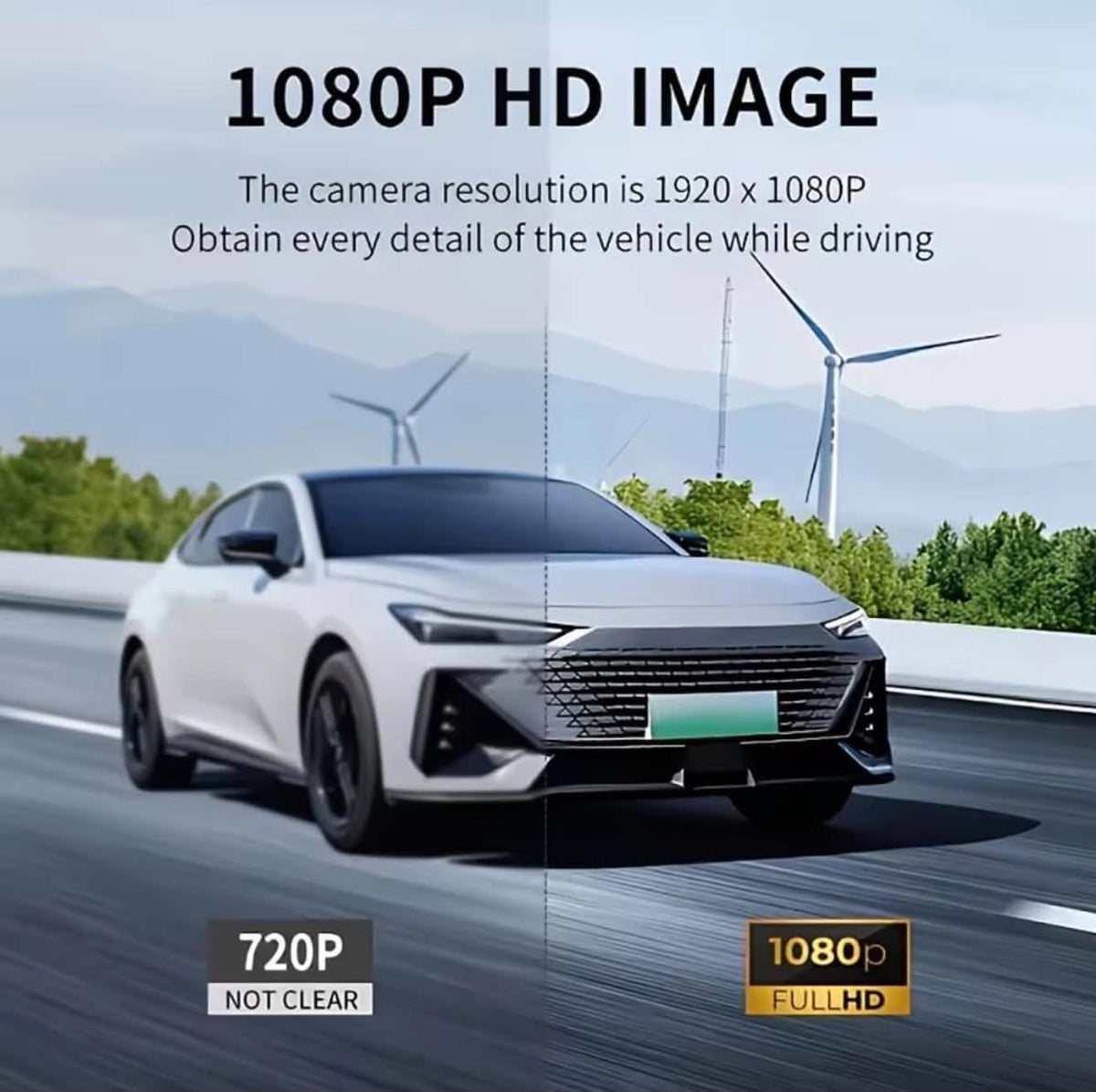 3 Cameras Dash Camera FHD Night Vision W/Display & APP