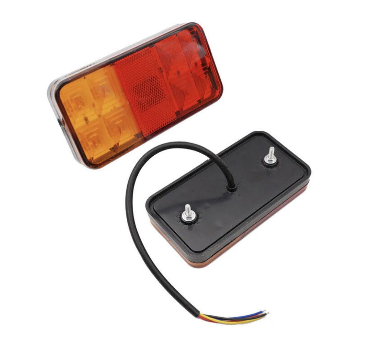 Pair 10LED Trailer Lights Tail Lamp Stop Indicator 12V&24V