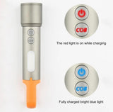 Tactical LED Flashlight Long Shot Wick W/Multicolour Lenses