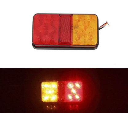 Pair 10LED Trailer Lights Tail Lamp Stop Indicator 12V&24V