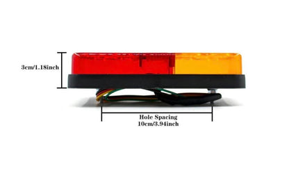 Pair 10LED Trailer Lights Tail Lamp Stop Indicator 12V&24V