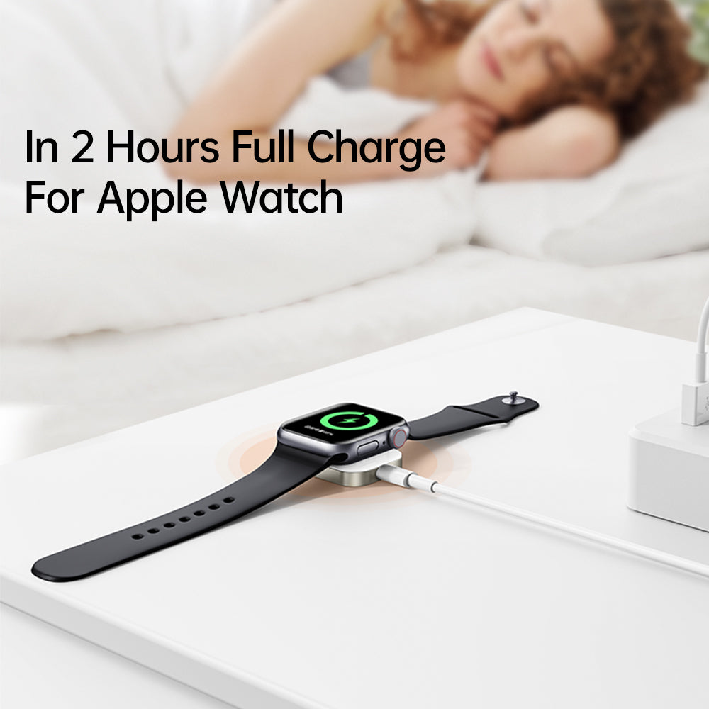 MCDODO Wireless Charger for Apple Watch USB-C Fast Charging Magnetic Travel Charger