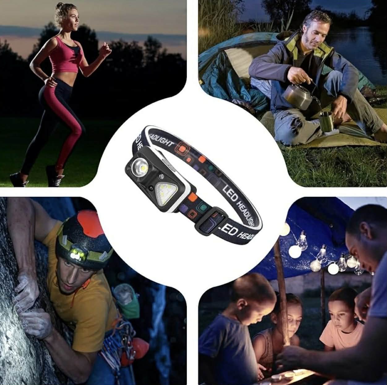 Inductive LED Super Bright Rechargeable Headlamp | W-18