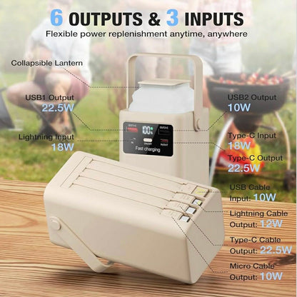 6in1 Power Station 80000mAh PD Fast Charge W/Built-in Cable | AS49