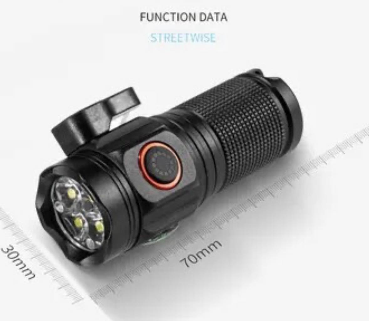 LED Flashlight Mini Adventure Torch Portable Strong Lamp W/Tail Magnet Pen Clip or Safety Belt Cutter