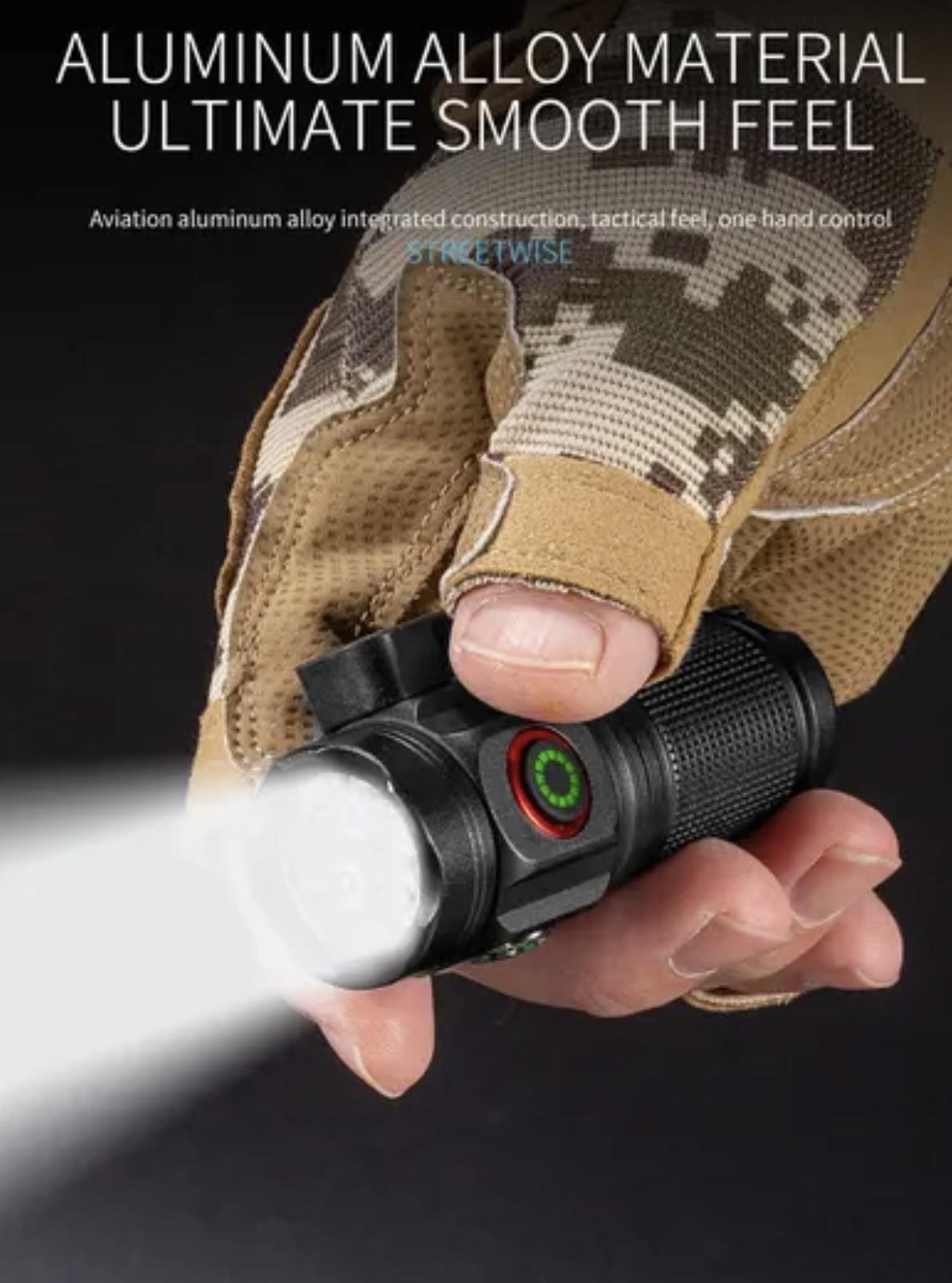 LED Flashlight Mini Adventure Torch Portable Strong Lamp W/Tail Magnet Pen Clip or Safety Belt Cutter