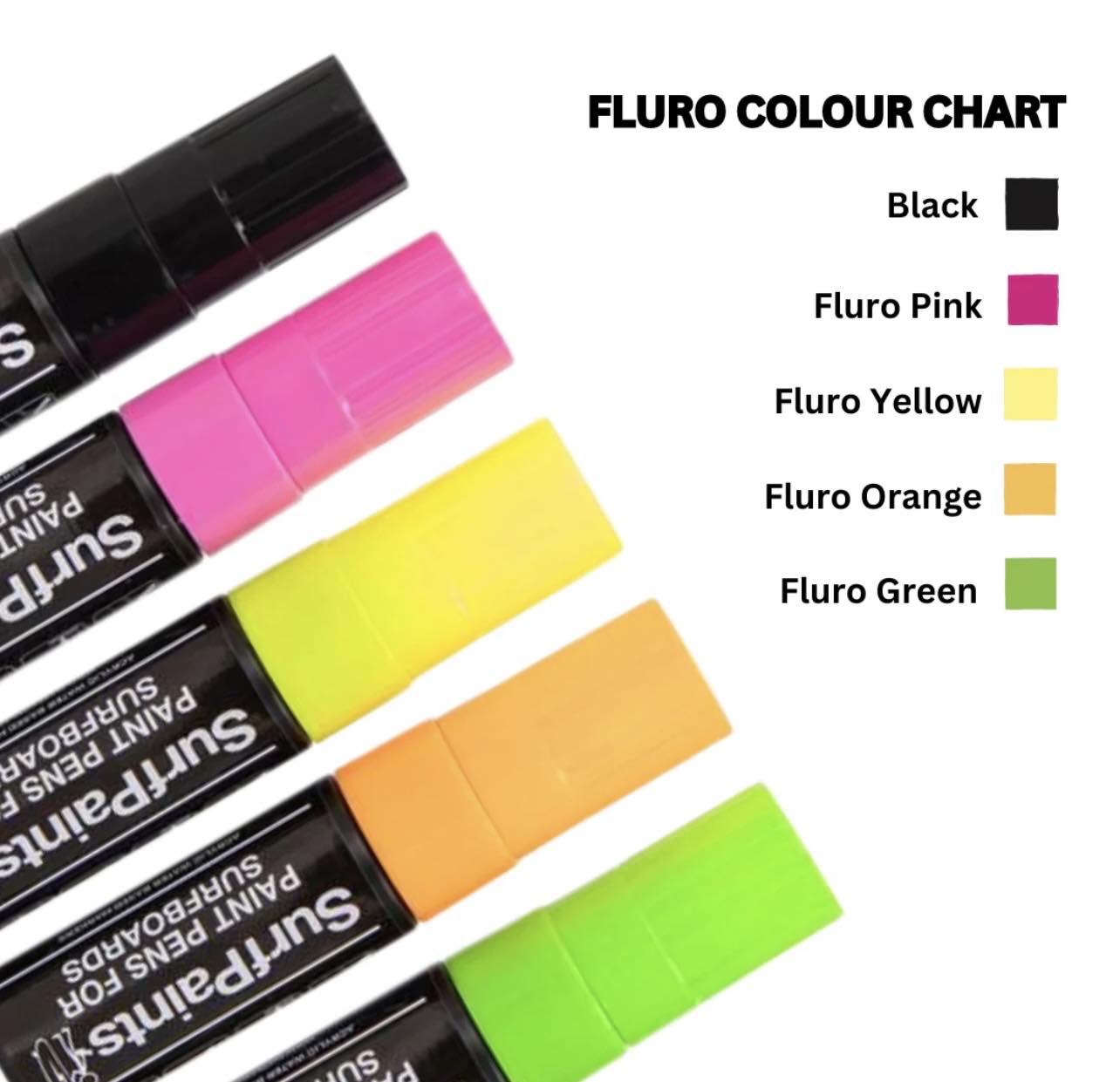 SurfPaints FLURO Set - Size 15mm Square Nibs
