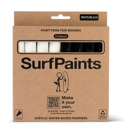 SurfPaints Black & White Set - Size 4mm Bullet Nibs