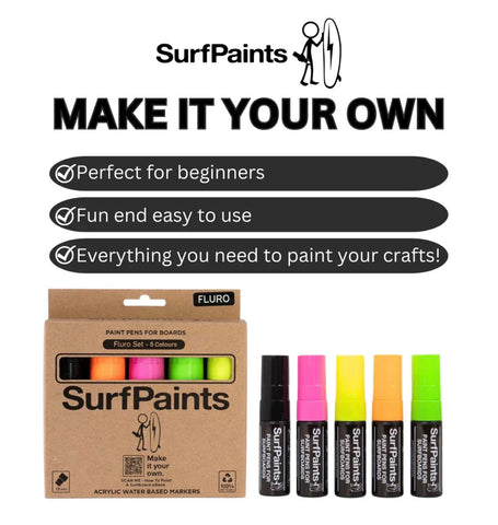 SurfPaints FLURO Set - Size 15mm Square Nibs