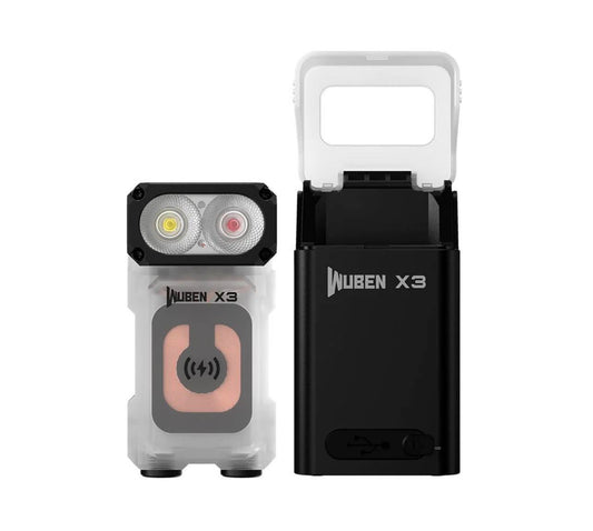 Wuben X3 Wireless Rechargeable High EDC Flashlight W/Charging Box