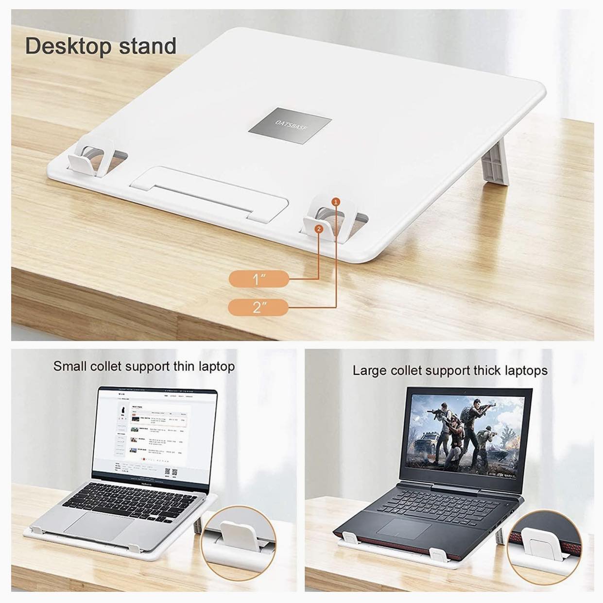 Portable Lap Desk Tablet iPad Book Drawing Stand W/Book Clip