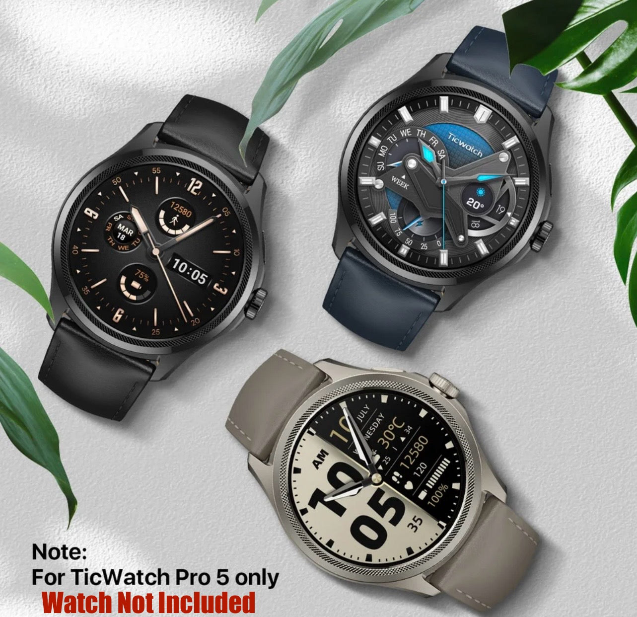 Mobvoi TicWatch 24mm Leather Watch Band