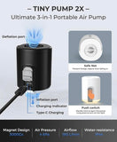 FLEXTAIL Tiny Pump 2X Portable Air Pump W/Case & Lampshade