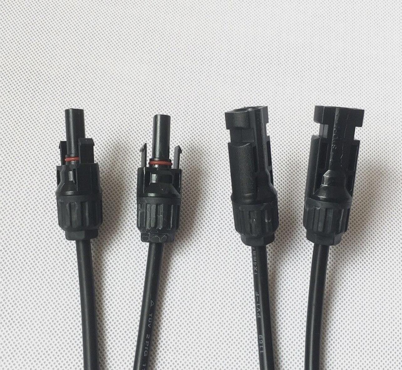 Pair Y Branch Splitter Cable (M/2F) and (F/2M) Solar Panel Cable MC4