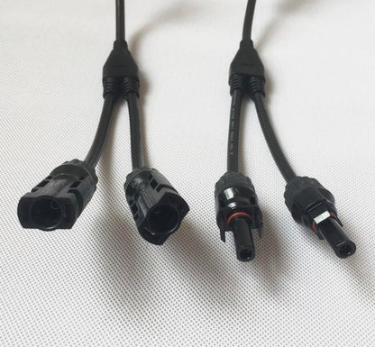 Pair Y Branch Splitter Cable (M/2F) and (F/2M) Solar Panel Cable MC4