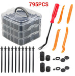 795pcs Car Body Trim Clips Kit Plastic Fasteners W/Removal Tools