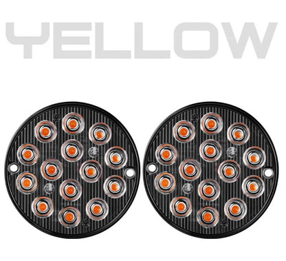 Pair 3" Round LED Blinker Side Light Taillight | 12V-24V | 3 Colours