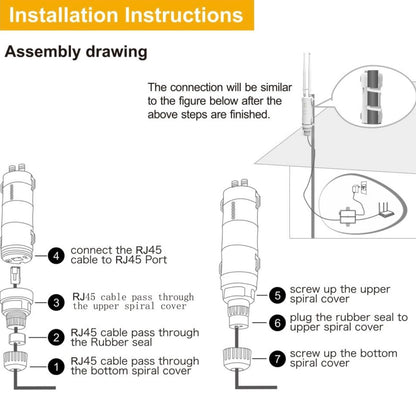 WAVLINK AC600 Dual Band Outdoor Wi-Fi Range Extender W/2*Antenna