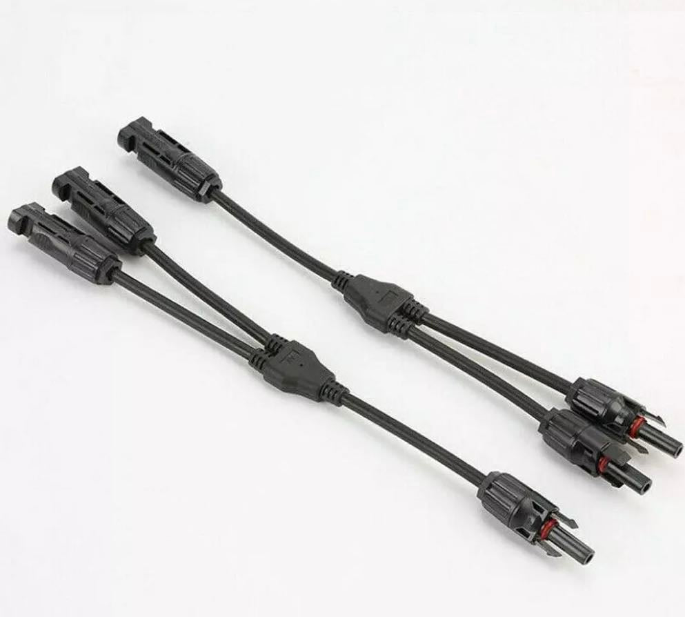 Pair Y Branch Splitter Cable (M/2F) and (F/2M) Solar Panel Cable MC4
