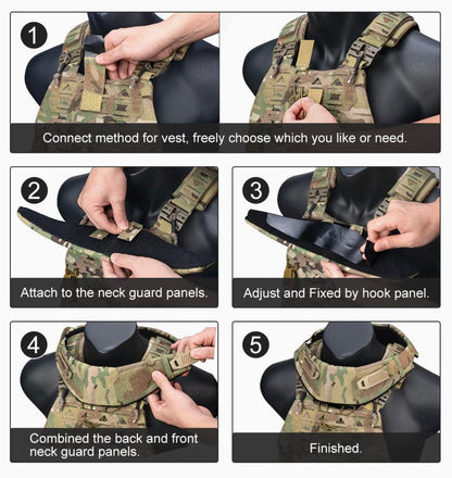 TOPTACPRO Tactical Neck Protector Thickened Neck Guards