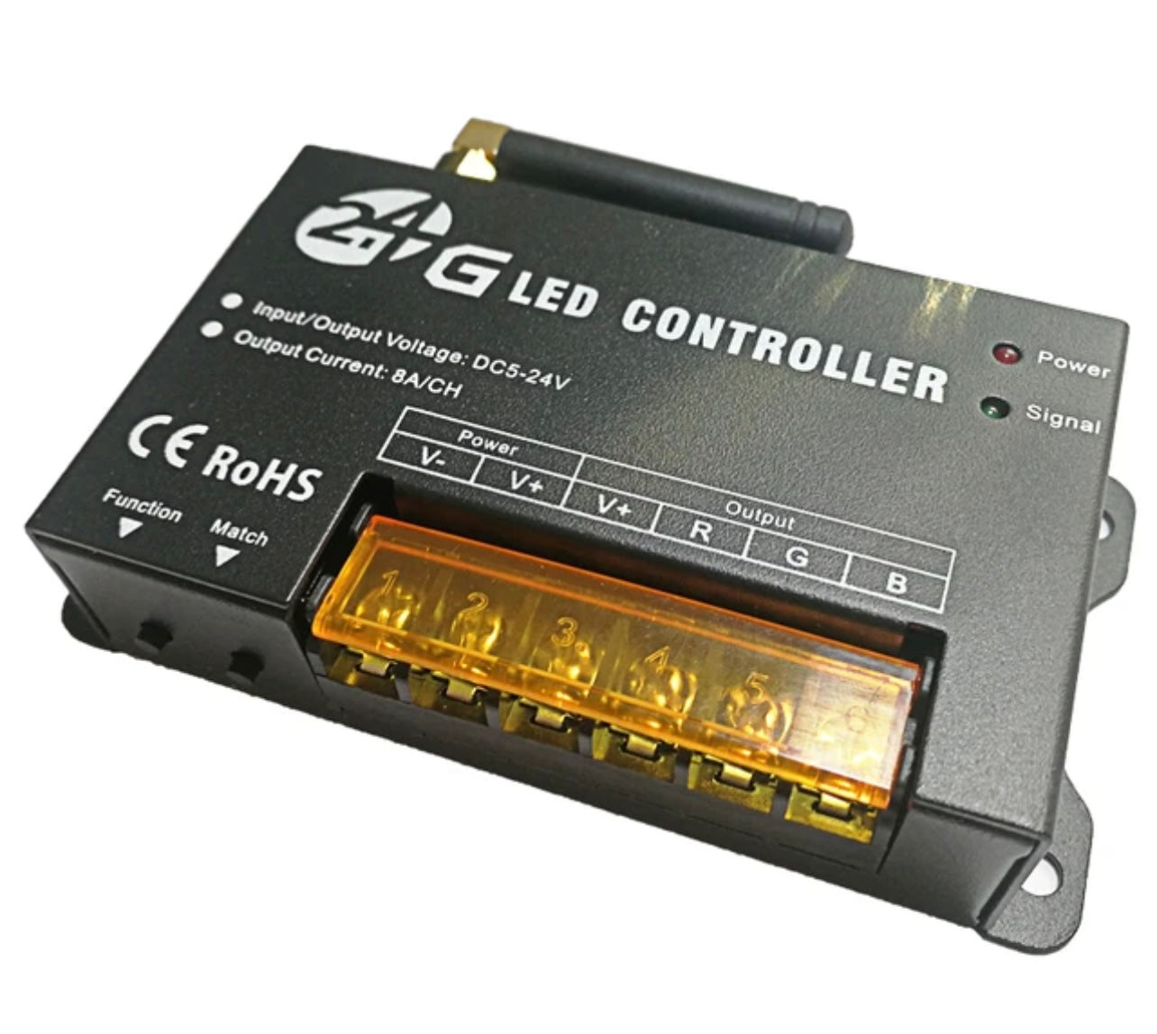 LED RGB Strip Controller 2.4G RF Remote 12V-24V 4 Zone Multi Channel