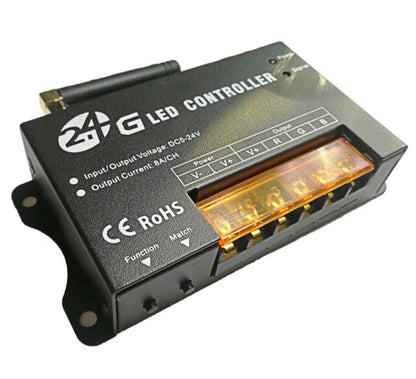 LED RGB Strip Controller 2.4G RF Remote 12V-24V 4 Zone Multi Channel