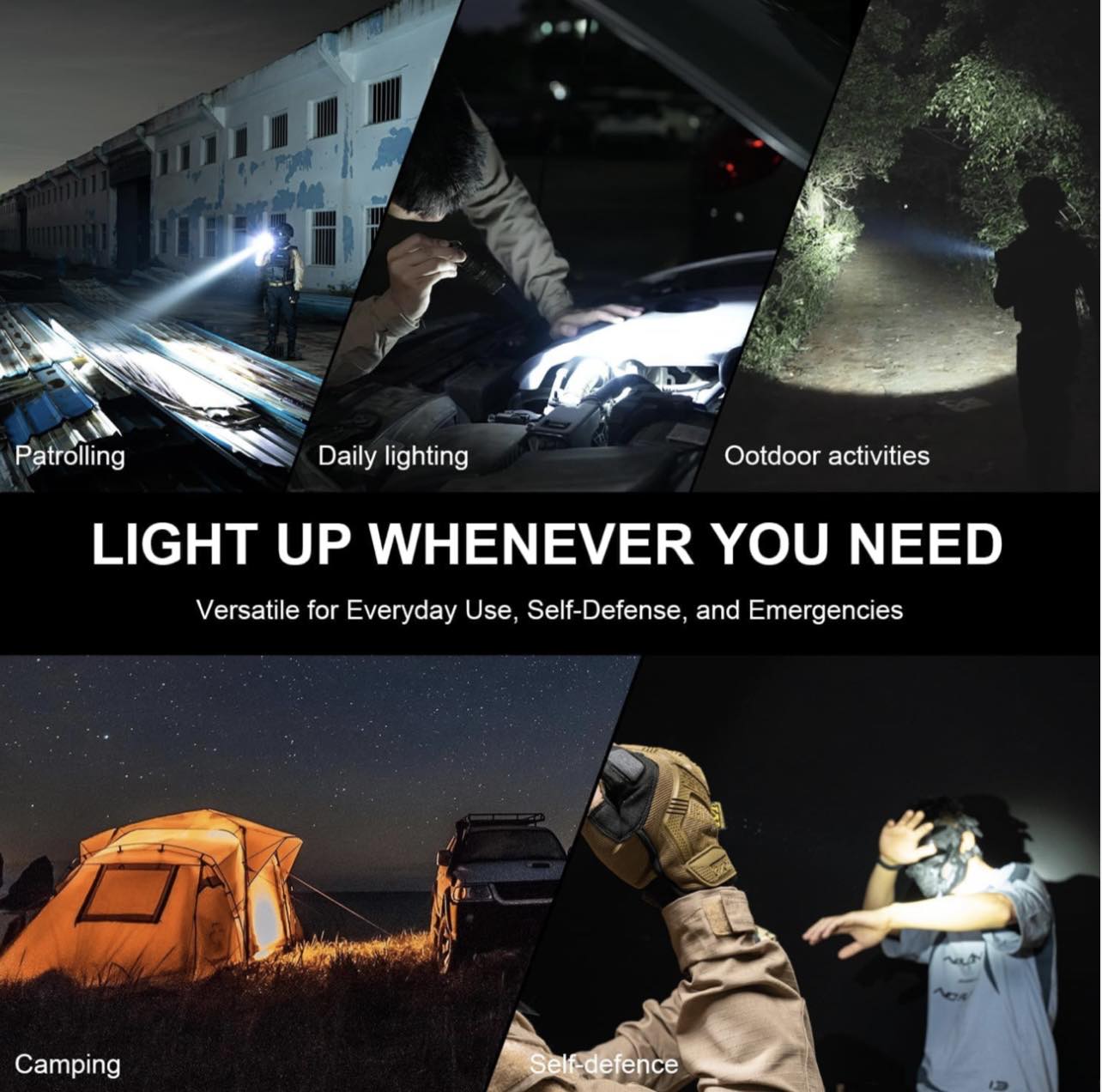 WUBEN T4 Flashlight EDC+AP50 Flashlight Ring Set