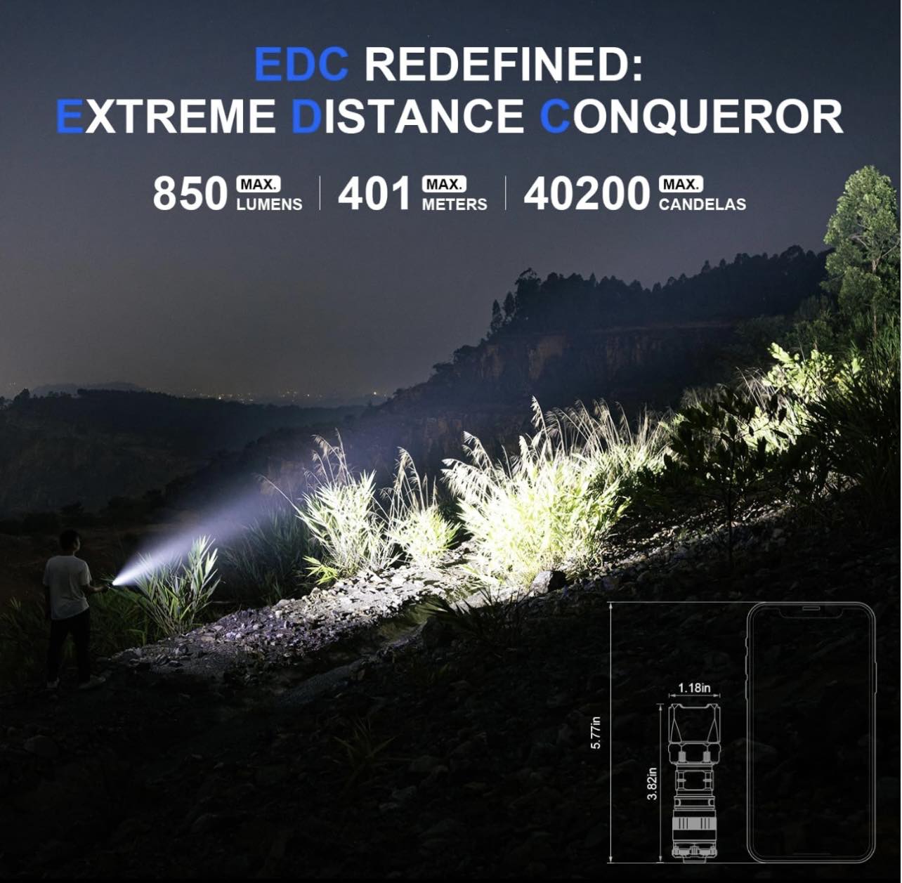 WUBEN T4 Flashlight EDC+AP50 Flashlight Ring Set