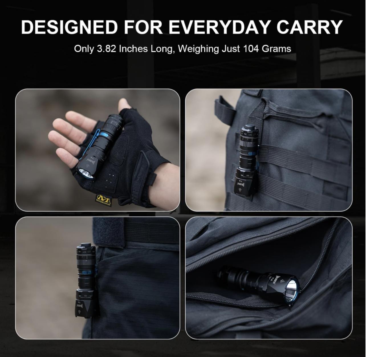 WUBEN T4 Flashlight EDC+AP50 Flashlight Ring Set