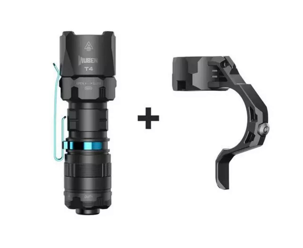WUBEN T4 Flashlight EDC+AP50 Flashlight Ring Set